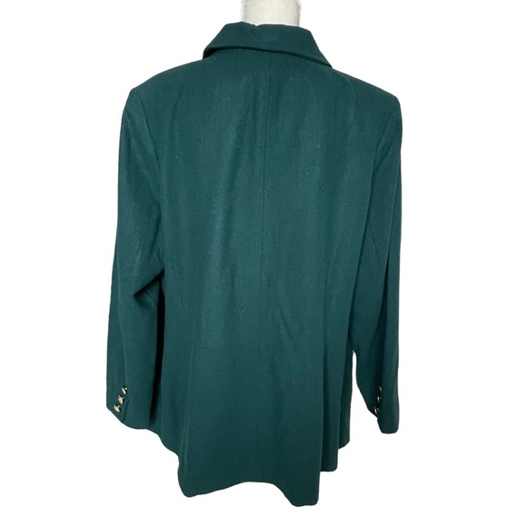 Jessica London Women’s Double Breasted Wool Blazer Coat Plus Size 20 Green - Picture 4 of 8